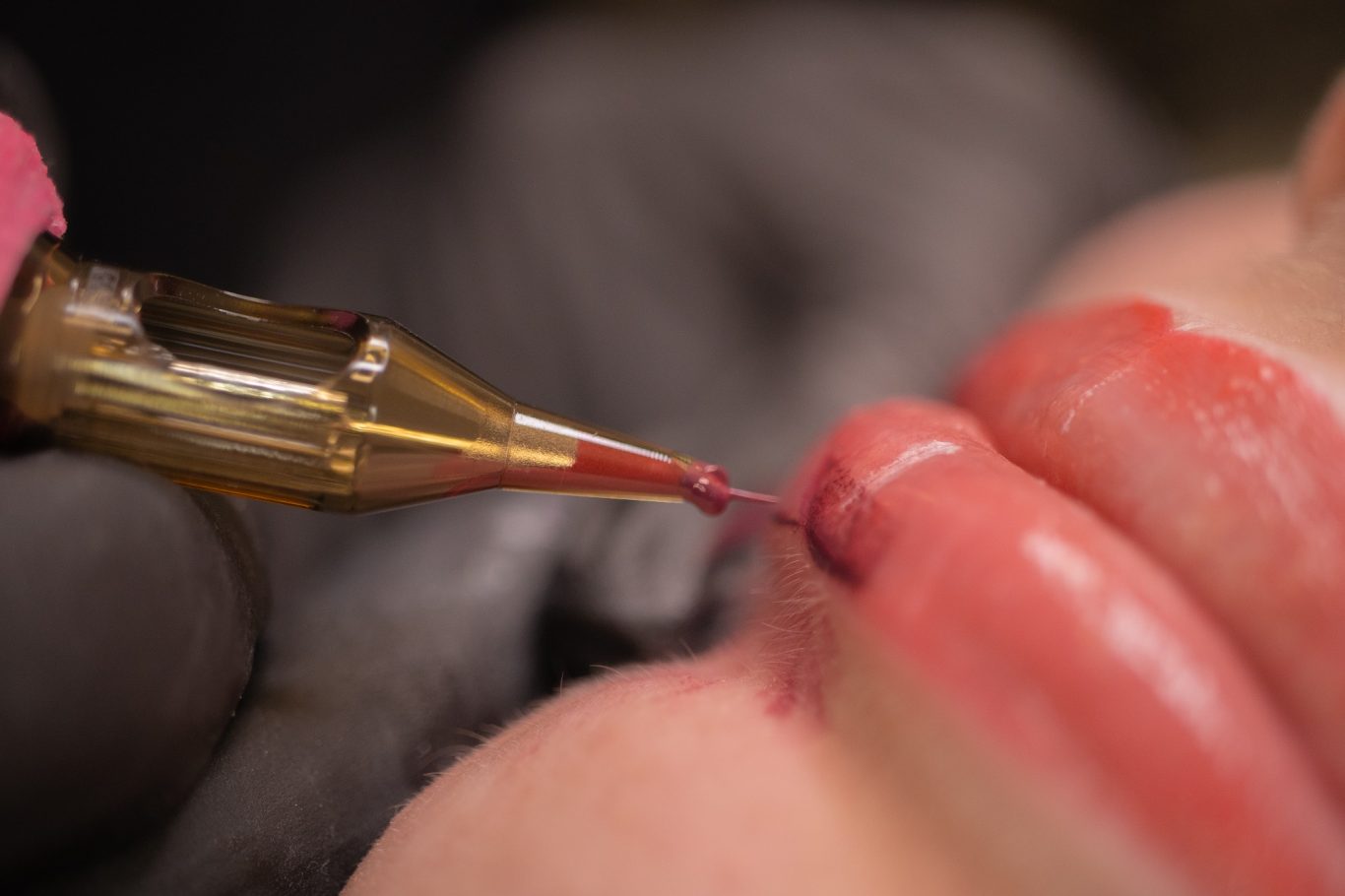 Durchführung der Lippenschattierung